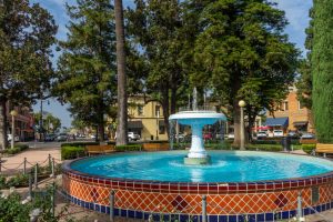 Fountain in Old Towne Orange, CA